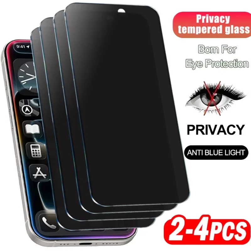 For iPhone 17 Pro Max Privacy Screen Protectors For iPhone 15 16 13 11 12 14 Pro Max 7 8 Plus 16e Air Mini SE XR Anti Spy Glass